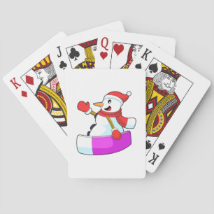 Snowman as Snowboarder with Sonowboard.PNG Poker Cards