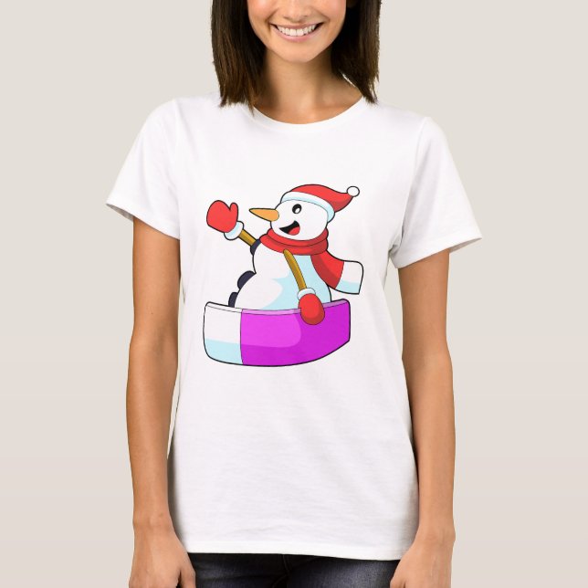 Snowman as Snowboarder with Sonowboard.PNG T-Shirt (Front)