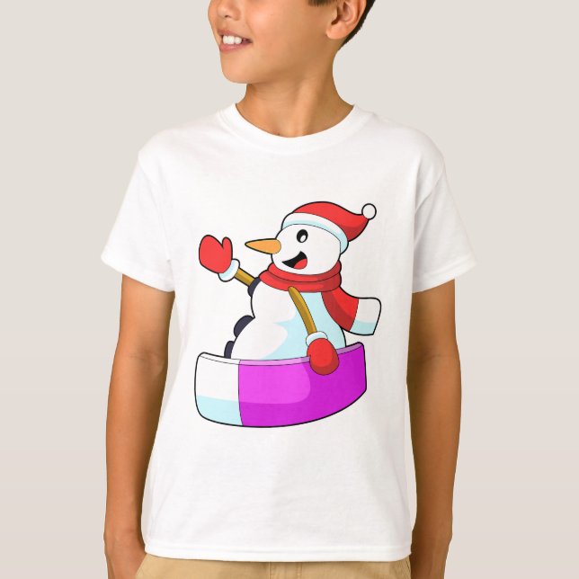 Snowman as Snowboarder with Sonowboard.PNG T-Shirt (Front)