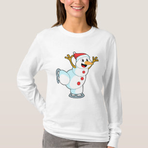 Snowman at Ice skating with Ice skates.PNG T-Shirt