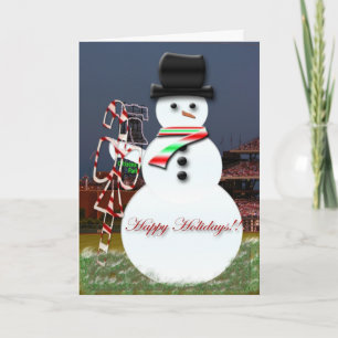 Snowman at the Ballpark Card