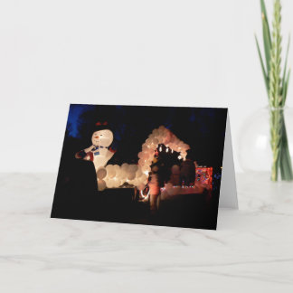 Snowman at the Electric Light Parade Holiday Card