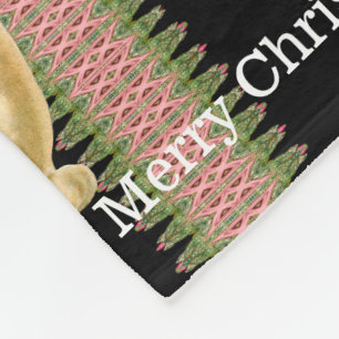 Snowman Babies Victorian Christmas Monogram Fleece Blanket