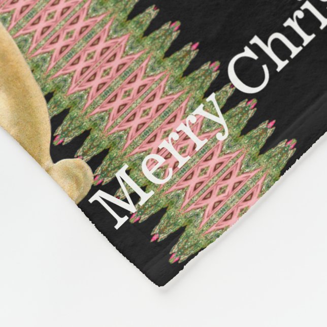 Snowman Babies Victorian Christmas  Monogram Fleece Blanket (Corner)