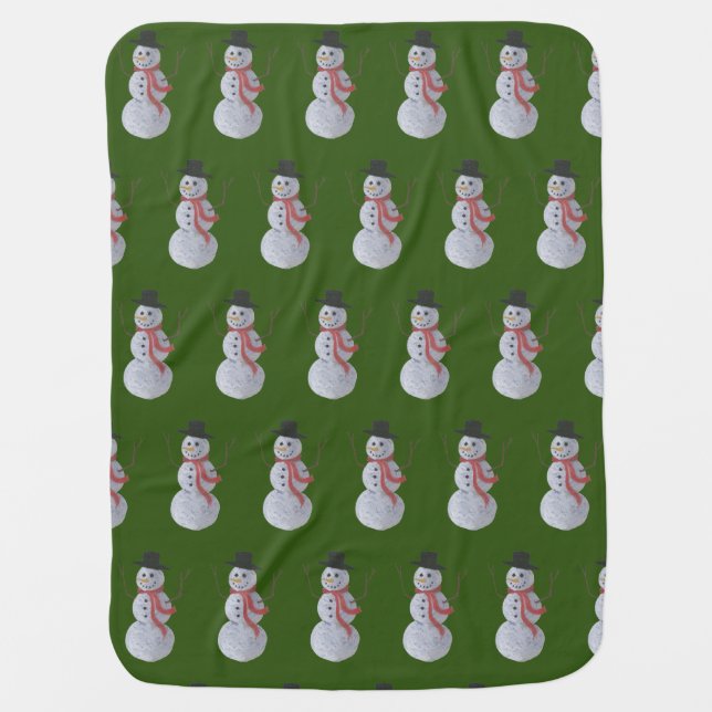 Snowman Baby Blanket (Front)