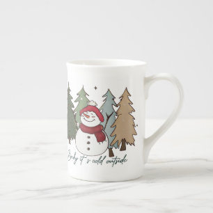 Snowman Baby It's Cold Outside  Bone China Mug