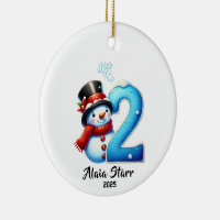 Snowman Baby's Second Christmas Ornament