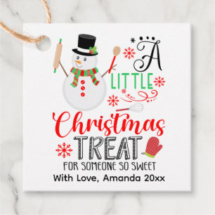 Snowman Baking A Little Christmas Treat Sweet Favor Tags