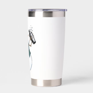 Snowman Bartender Christmas 2026 Holiday Cocktail Insulated Tumbler