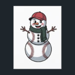 Snowman Baseball Christmas Santa Baseball Sport Announcement Postcard<br><div class="desc">baseball snowman christmas,  santa baseball gift,  christmas 2025 sports,  xmas baseball design,  funny baseball holiday,  winter sports lover gift,  baseball christmas design,  santa baseball snowman,  festive baseball theme,  baseball lover xmas</div>