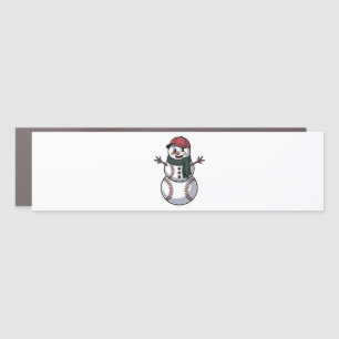 Snowman Baseball Christmas Santa Baseball Sport Car Magnet
