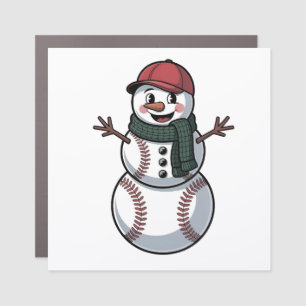Snowman Baseball Christmas Santa Baseball Sport Car Magnet
