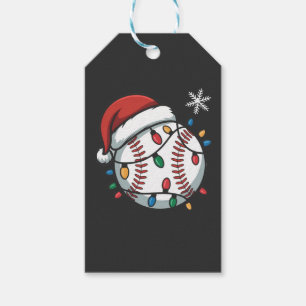 Snowman Baseball Christmas Santa Baseball Sport Gift Tags