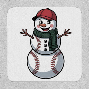 Snowman Baseball Christmas Santa Baseball Sport Patch