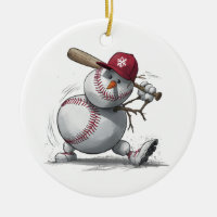 Snowman Baseball Player Funny Kids Men Boys Teens
