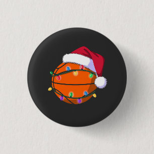 Snowman Basketball Christmas Santa Baseball Sport Button