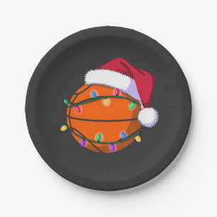 Snowman Basketball Christmas Santa Baseball Sport Paper Plates