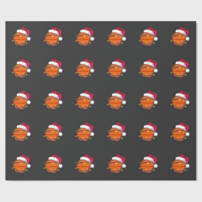 Snowman Basketball Christmas Santa Baseball Sport Wrapping Paper