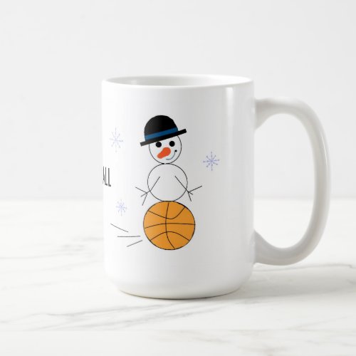 Snowman Basketball Player Coffee Mug