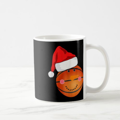 Snowman Basketball Santa Hat Christmas Pajama Matc Coffee Mug