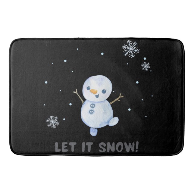 Snowman  bath mat (Front)