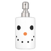 Snowman Bath Set Toothbrush Holder Soap Dispenser (Front)