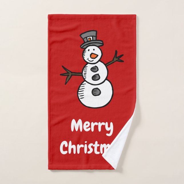 Snowman Bath Towel Set (Hand Towel)