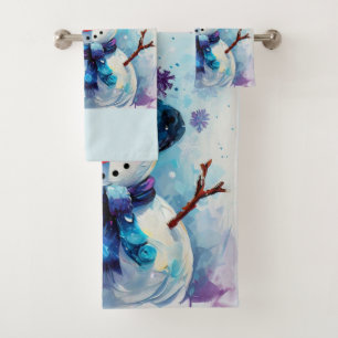 Snowman Bath Towel Set