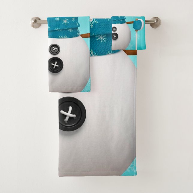 Snowman Bath Towel Set (Insitu)