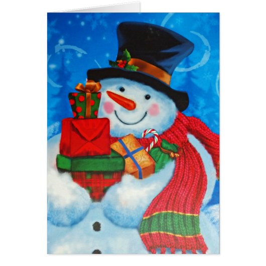 Snowman bearing Gifts (Front)
