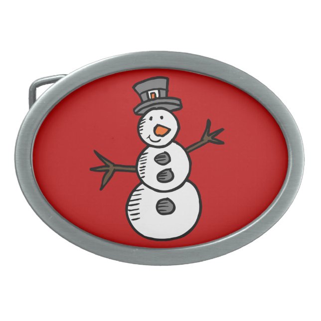 Snowman Belt Buckle (Front)