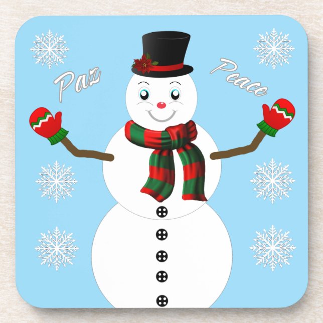 snowman beverage coaster (Front)