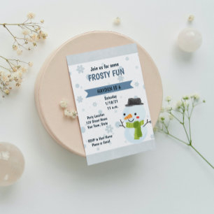Snowman Birthday Invitation
