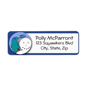 Snowman Blue Parrotlet Label