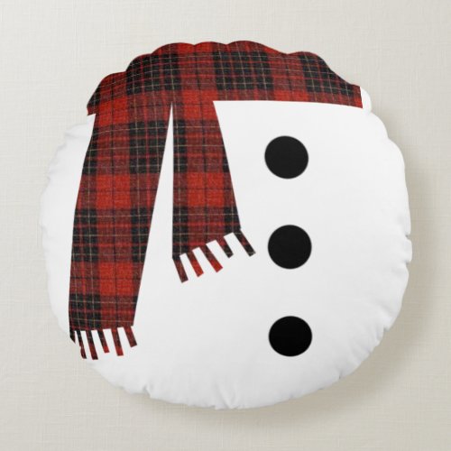 Snowman body round pillow