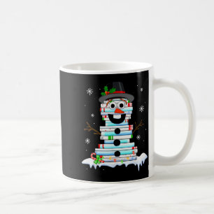 Snowman Book Stack Librarian Book Lover Christmas Coffee Mug