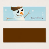 Snowman Bookmark (Front & Back)