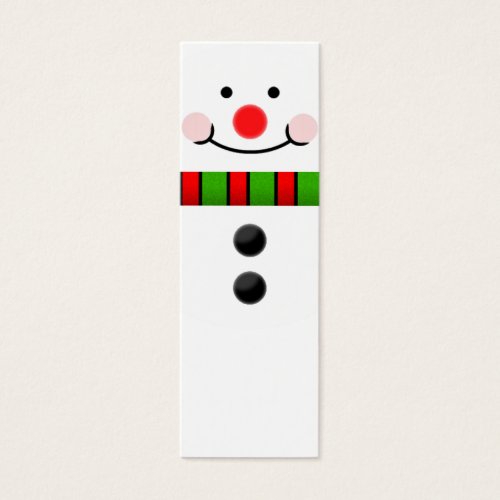 Snowman Bookmark Business Cards