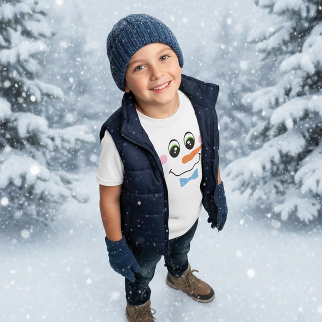 Snowman Boy Face T-Shirt for Kids (Creator Uploaded)