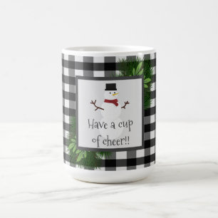 Snowman Buffalo Plaid Mug