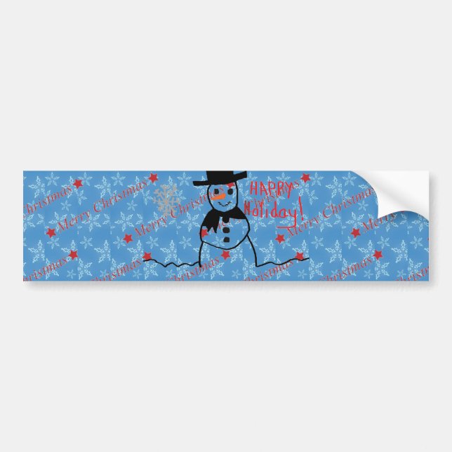 Snowman Bumper Sticker (Front)