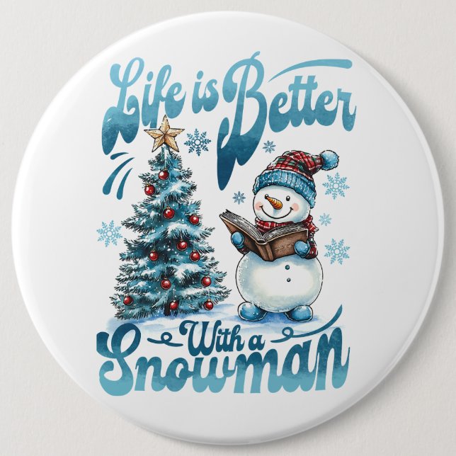 Snowman Button (Front)