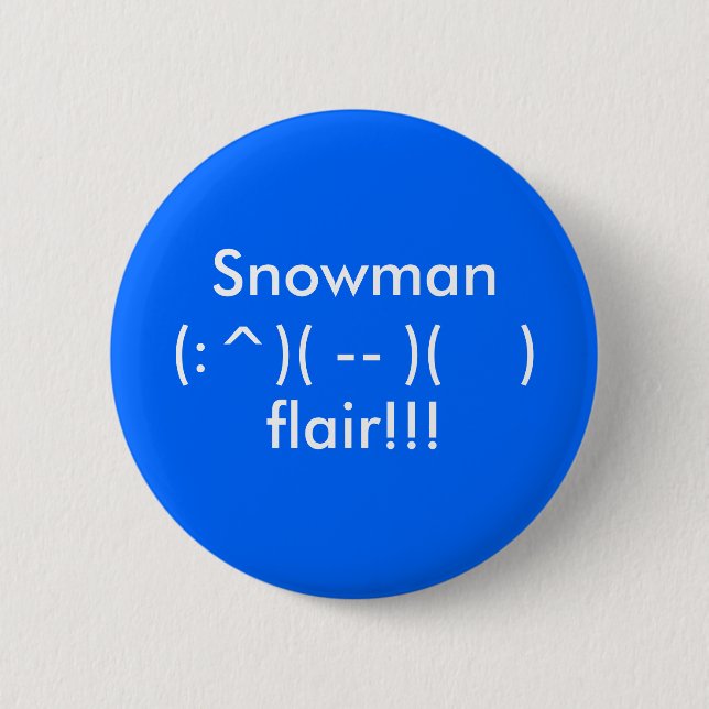 Snowman Button (Front)