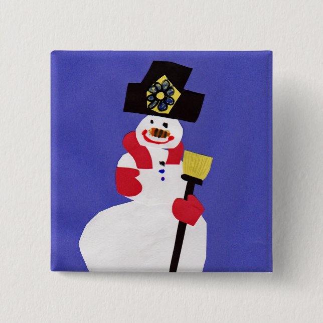 Snowman by VictoriaShaylee Pinback Button (Front)