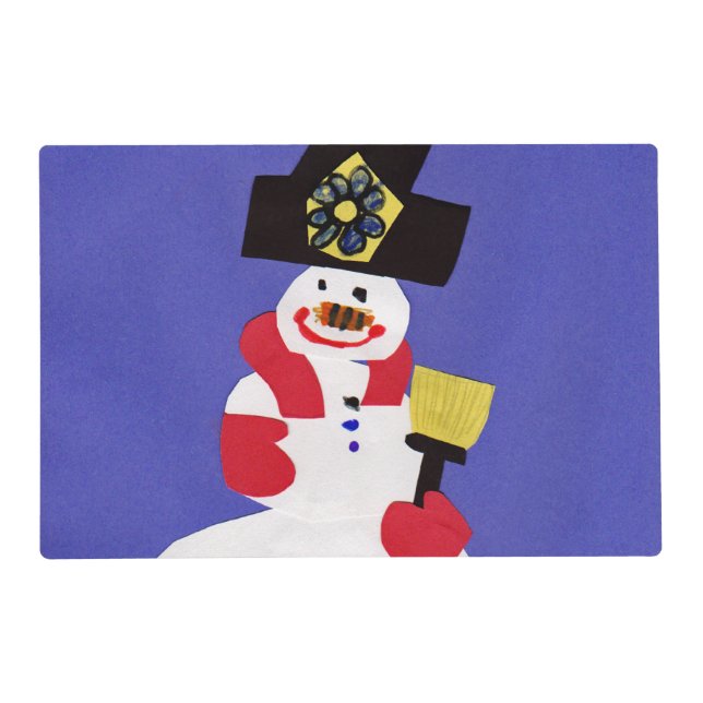 Snowman by VictoriaShaylee Placemat (Front)