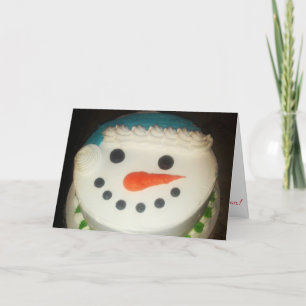 “Snowman Cake" Christmas Card #1