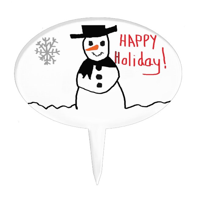 Snowman Cake Topper (Front)