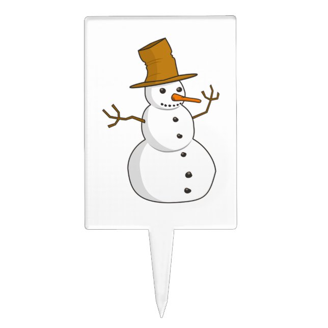 Snowman Cake Topper (Front)