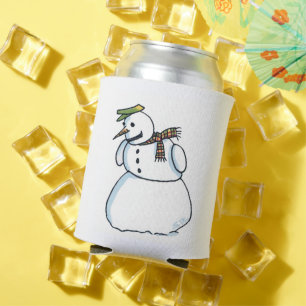 Snowman can cooler