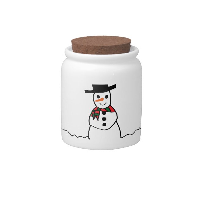 Snowman Candy Jar (Front)